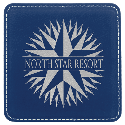 Personalized Square Leatherette 6-Coaster Set (4" x 4")
