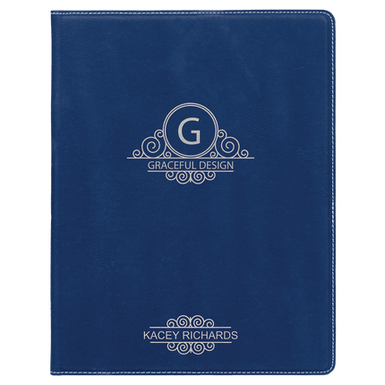 7" x 9" Laserable Leatherette Small Portfolio with Notepad