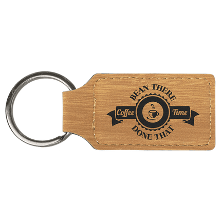 Personalized Leatherette Rectangle Keychain