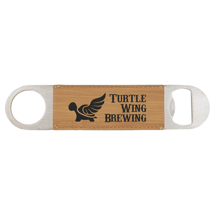 1 1/2" x 7" Laserable Leatherette Bottle Opener