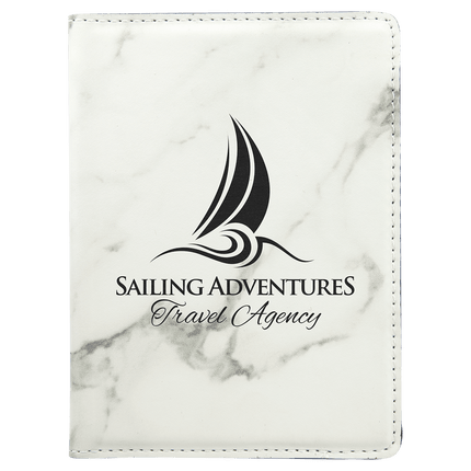 4 1/4" x 5 1/2" Laserable Leatherette Passport Holder