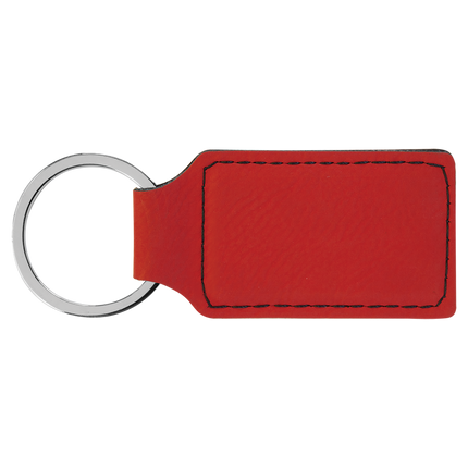 Leatherette Keychain – Custom Engraved Faux Leather Key Ring