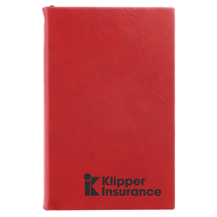 5 1/4" x 8 1/4" Laserable Leatherette Journal with Lined Notepad