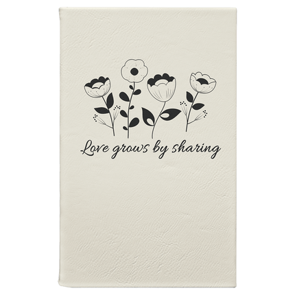 5 1/4" x 8 1/4" Laserable Leatherette Journal with Lined Notepad