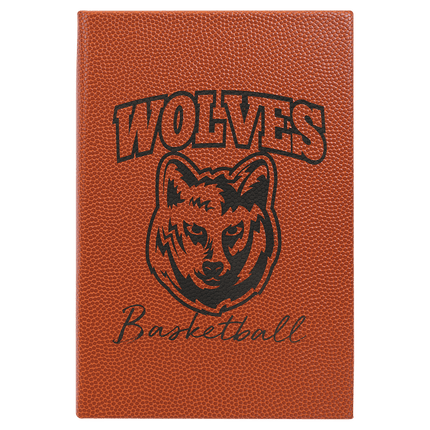 5 1/4" x 8 1/4" Laserable Leatherette Journal with Lined Notepad