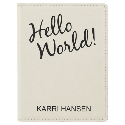 4 1/4" x 5 1/2" Laserable Leatherette Passport Holder