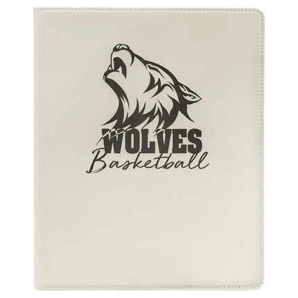 9 1/2" x 12" Laserable Leatherette Portfolio with Notepad