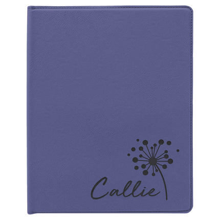9 1/2" x 12" Laserable Leatherette Portfolio with Notepad