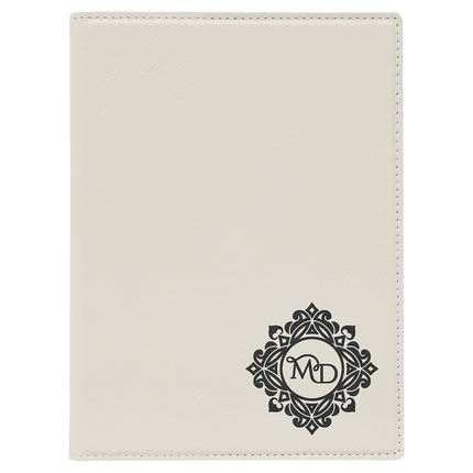 7" x 9" Laserable Leatherette Small Portfolio with Notepad