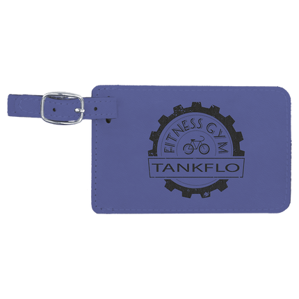 4 1/4" x 2 3/4" Laserable Leatherette Luggage Tag