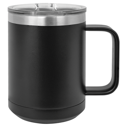 Custom 15oz Polar Camel Coffee Mug – Personalized Insulated Stainless Steel Mug with Lid