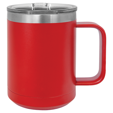 Custom 15oz Polar Camel Coffee Mug – Personalized Insulated Stainless Steel Mug with Lid
