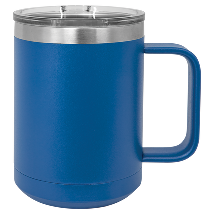 Custom 15oz Polar Camel Coffee Mug – Personalized Insulated Stainless Steel Mug with Lid