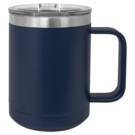 Custom 15oz Polar Camel Coffee Mug – Personalized Insulated Stainless Steel Mug with Lid