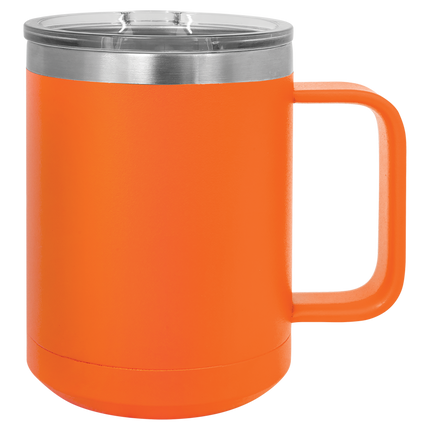 Custom 15oz Polar Camel Coffee Mug – Personalized Insulated Stainless Steel Mug with Lid