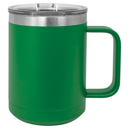 Custom 15oz Polar Camel Coffee Mug – Personalized Insulated Stainless Steel Mug with Lid