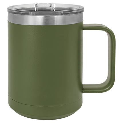 Custom 15oz Polar Camel Coffee Mug – Personalized Insulated Stainless Steel Mug with Lid