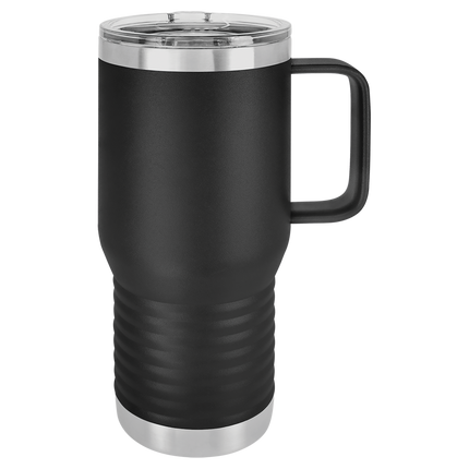 Custom 20oz Polar Camel Travel Mug with Handle – Personalized Insulated Stainless Steel Mug with Slider Lid