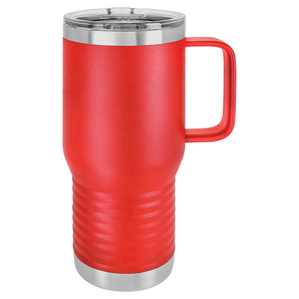 Custom 20oz Polar Camel Travel Mug with Handle – Personalized Insulated Stainless Steel Mug with Slider Lid