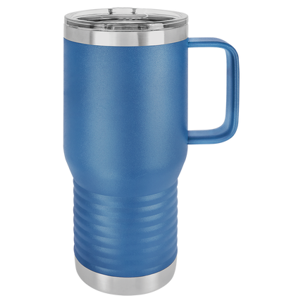 Custom 20oz Polar Camel Travel Mug with Handle – Personalized Insulated Stainless Steel Mug with Slider Lid