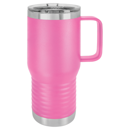 Custom 20oz Polar Camel Travel Mug with Handle – Personalized Insulated Stainless Steel Mug with Slider Lid