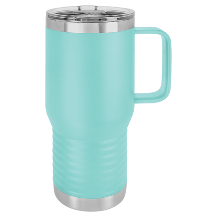Custom 20oz Polar Camel Travel Mug with Handle – Personalized Insulated Stainless Steel Mug with Slider Lid