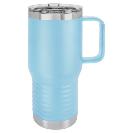 Custom 20oz Polar Camel Travel Mug with Handle – Personalized Insulated Stainless Steel Mug with Slider Lid