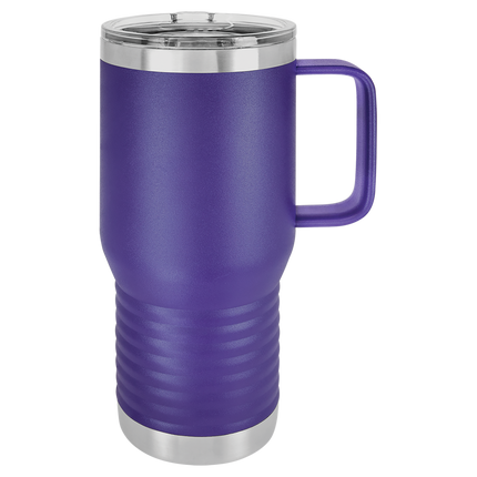 Custom 20oz Polar Camel Travel Mug with Handle – Personalized Insulated Stainless Steel Mug with Slider Lid