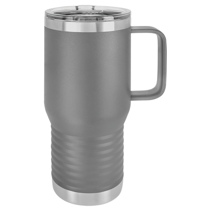 Custom 20oz Polar Camel Travel Mug with Handle – Personalized Insulated Stainless Steel Mug with Slider Lid