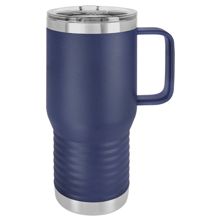 Custom 20oz Polar Camel Travel Mug with Handle – Personalized Insulated Stainless Steel Mug with Slider Lid
