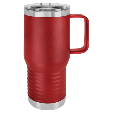 Custom 20oz Polar Camel Travel Mug with Handle – Personalized Insulated Stainless Steel Mug with Slider Lid