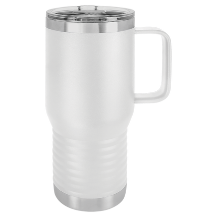 Custom 20oz Polar Camel Travel Mug with Handle – Personalized Insulated Stainless Steel Mug with Slider Lid