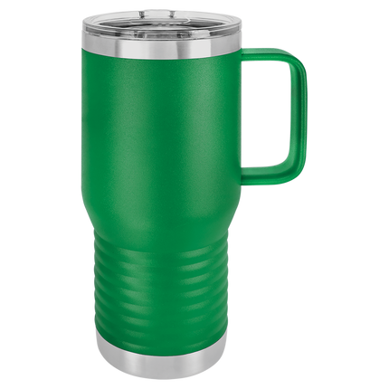 Custom 20oz Polar Camel Travel Mug with Handle – Personalized Insulated Stainless Steel Mug with Slider Lid