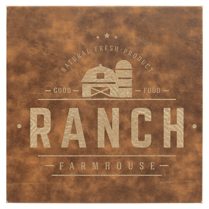 10" x 10" Laserable Leatherette Wall Decor with Sawtooth Hanger