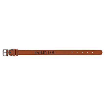 Small 15" x 3/4" Laserable Leatherette Dog Collar