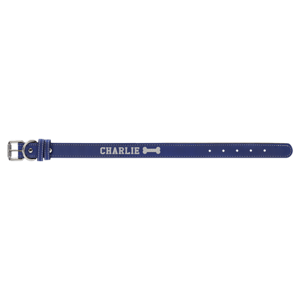 Small 15" x 3/4" Laserable Leatherette Dog Collar