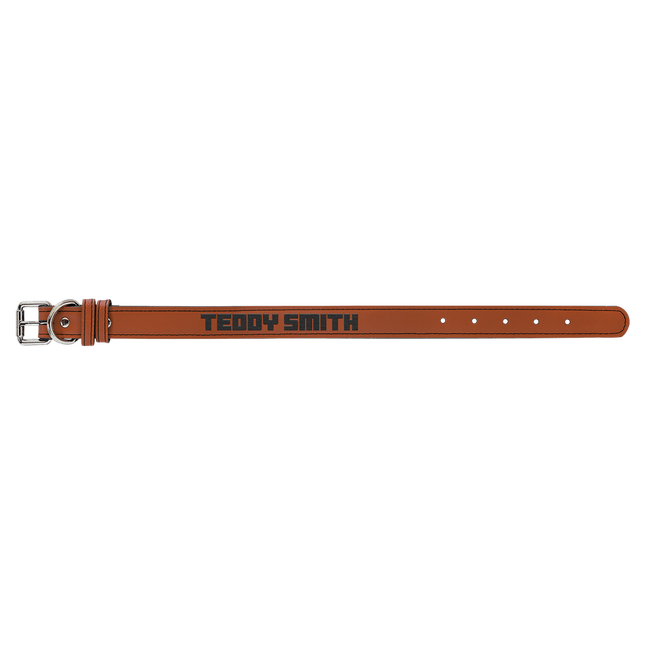 Medium 19" x 1" Laserable Leatherette Dog Collar