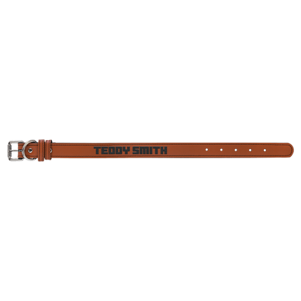 Medium 19" x 1" Laserable Leatherette Dog Collar
