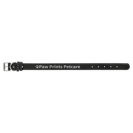 Medium 19" x 1" Laserable Leatherette Dog Collar