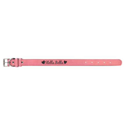 Medium 19" x 1" Laserable Leatherette Dog Collar