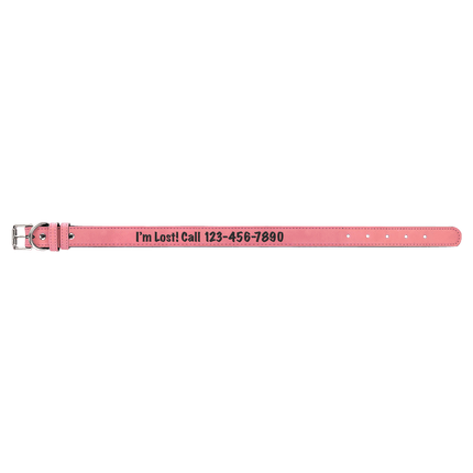 Large 23" x 1" Laserable Leatherette Dog Collar