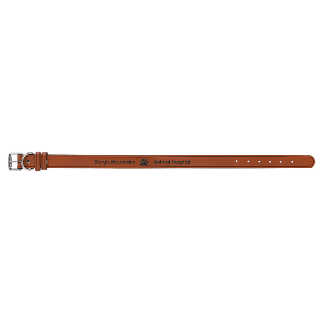 Extra Large 27" x 1 1/4" Laserable Leatherette Dog Collar