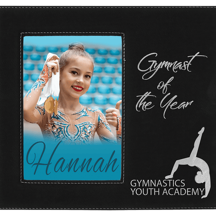 Personalized Leatherette Photo Frame with Large Engraving Area (5" x 7")