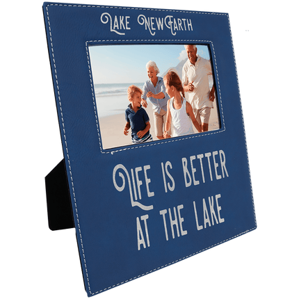 4" x 6" Leatherette Photo Frame with 4 1/4" x 7 7/8" Engraving Area