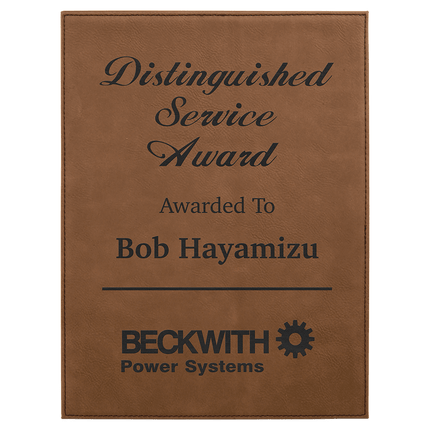 7" x 9" Laserable Leatherette Plaque