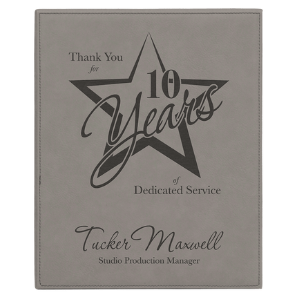 10 1/2" x 13" Laserable Leatherette Plaque