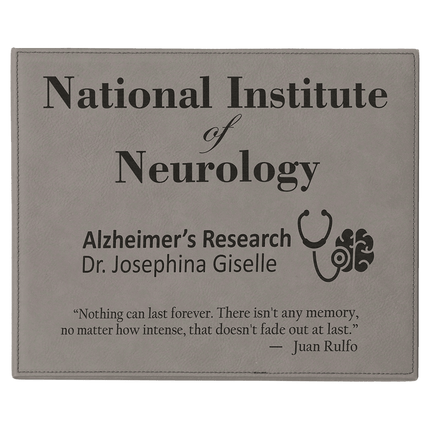9" x 12" Laserable Leatherette Plaque