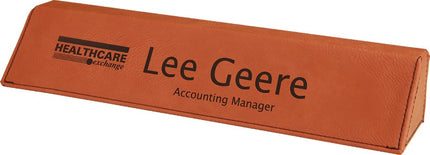 10 1/2" Laserable Leatherette Desk Wedge