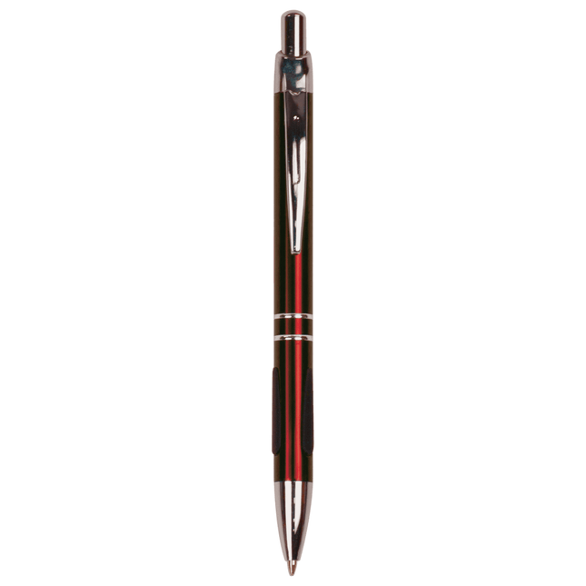 Burgundy with Silver Trim Laserable Pen with Gripper