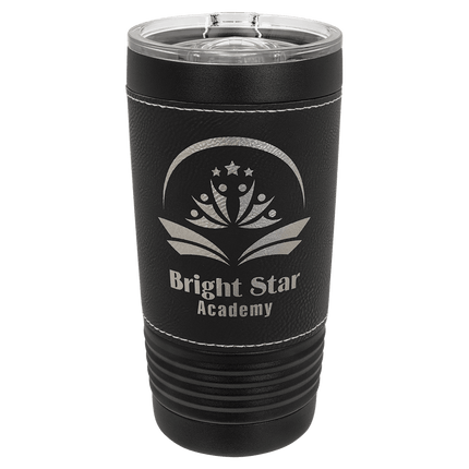 Custom Engraved Polar Camel 20 oz. Black Leatherette Tumbler